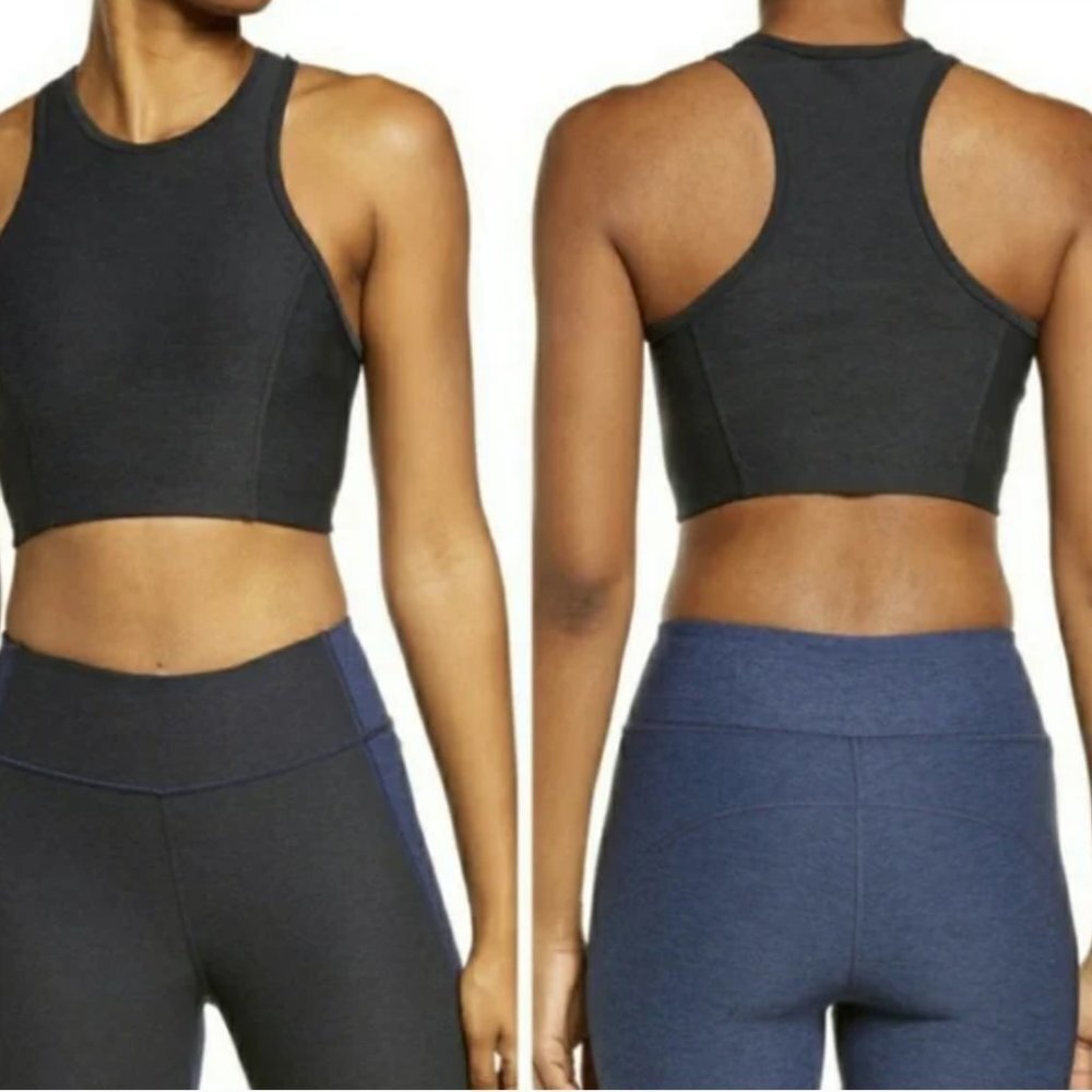 OUTDOOR VOICES| Athena Crop Top gray athletic L